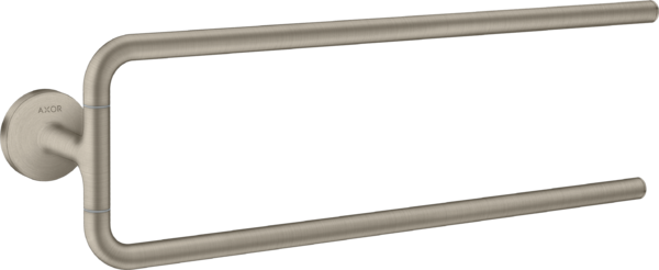 Держатель для полотенец Hansgrohe Axor Universal Circular двойной металл матовый никель 42822820