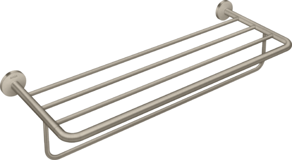 Держатель для полотенец Hansgrohe Axor Universal Circular с полкой металл матовый никель 42843820