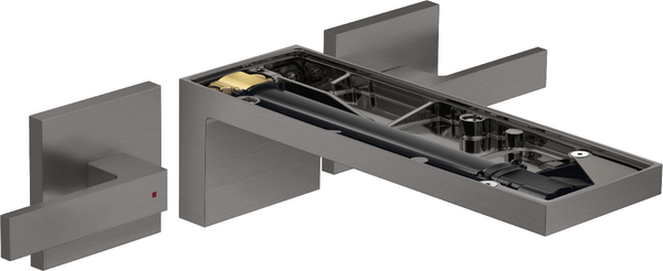 Змішувач для раковини Hansgrohe Axor MyEdition настінний без панелі матовий чорний хром 47082340