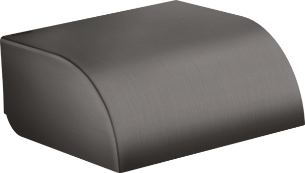 Тримач для туалетного паперу Hansgrohe Axor Universal Circular із кришкою матовий чорний хром 42858340