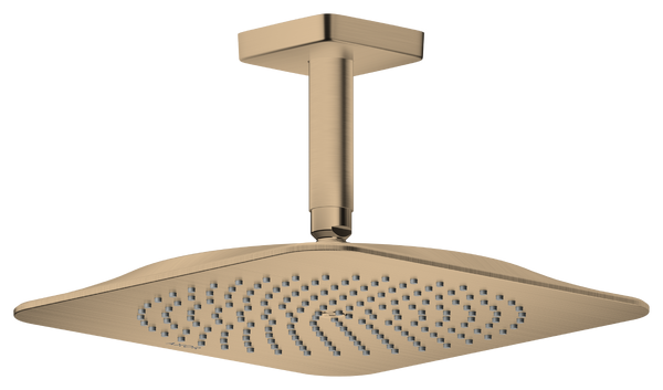 Верхний душ Hansgrohe Axor Citterio C 1jet EcoSmart 270х270 мм с потолочным кронштейном матовая бронза 28793140