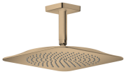 Верхний душ Hansgrohe Axor Citterio C 1jet EcoSmart 270х270 мм с потолочным кронштейном матовая бронза 28793140
