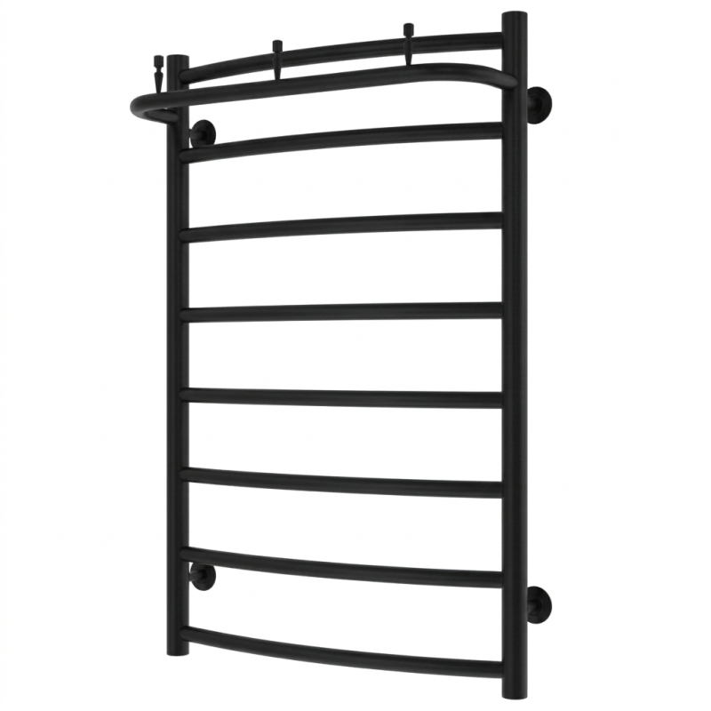 Водяной полотенцесушитель Arte Radiator Sora New 500х800/8 правое подключение нержавеющая сталь черный SOW.80.50.8.B.R