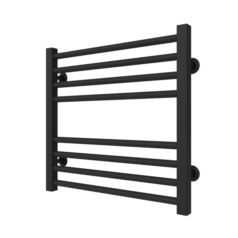 Водяна сушарка для рушників Arte Radiator Pola 500х500/8 нижнє підключення нержавіюча сталь чорний PLW.50.50.8.B.O