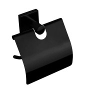Тримач для туалетного паперу VBI Saturn із кришкою метал чорний VBI-040313BL