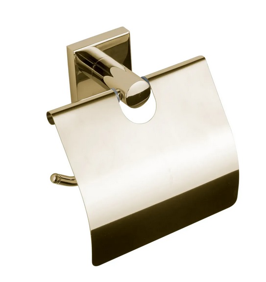 Держатель для туалетной бумаги VBI Saturn с крышкой металл золото VBI-040313GL