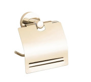 Держатель для туалетной бумаги VBI Venus с крышкой металл матовое золото VBI-040013BG