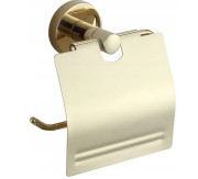 Держатель для туалетной бумаги VBI Venus с крышкой металл золото VBI-040013GL