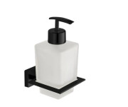 Диспенсер для рідкого мила VBI Mercury з утримувачем чорний VBI-040206BL