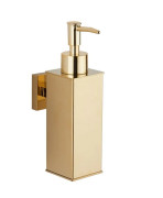 Диспенсер для жидкого мыла VBI Quadro с держателем золото VBI-040216GL