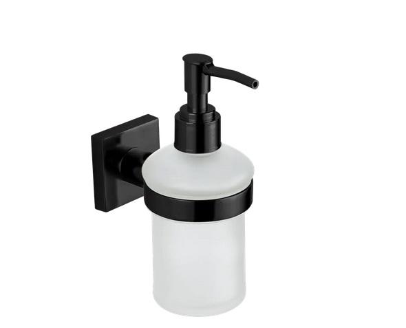 Диспенсер для рідкого мила VBI Saturn із тримачем чорний VBI-040306BL