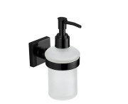Диспенсер для жидкого мыла VBI Saturn с держателем черный VBI-040306BL