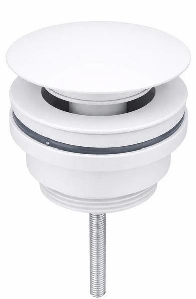 Донный клапан для раковины VBI click-clack латунь белый VBI-059000WT