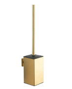 Ершик для унитаза VBI Quadro с держателем золото VBI-040122GL