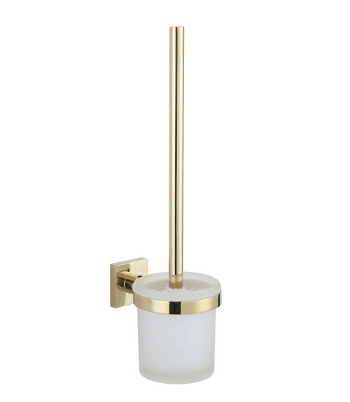 Ершик для унитаза VBI Saturn с держателем золото VBI-040310GL