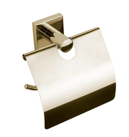 Держатель для туалетной бумаги VBI Saturn с крышкой металл золото VBI-040313GL