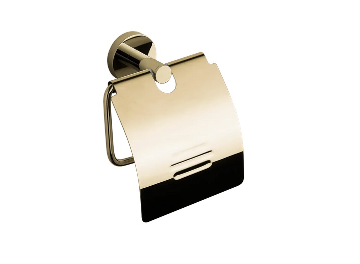 Держатель для туалетной бумаги VBI Uranus с крышкой металл золото VBI-040413GL