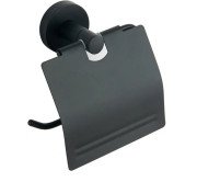 Тримач для туалетного паперу VBI Venus із кришкою метал чорний VBI-040013BL