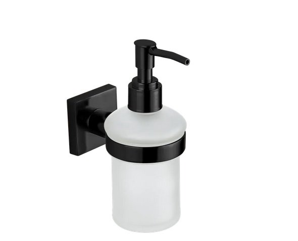 Диспенсер для жидкого мыла VBI Saturn с держателем черный VBI-040306BL