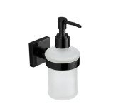 Диспенсер для жидкого мыла VBI Saturn с держателем черный VBI-040306BL