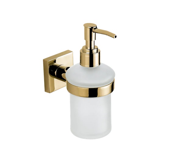 Диспенсер для жидкого мыла VBI Saturn с держателем золото VBI-040306GL