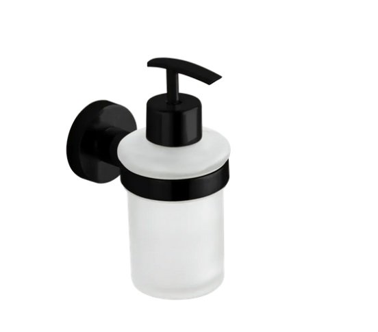 Диспенсер для жидкого мыла VBI Uranus с держателем черный VBI-040406BL