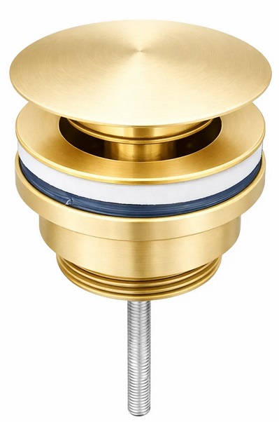 Донний клапан для раковини VBI click-clack латунь матове золото VBI-059000BG