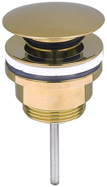 Донный клапан для раковины VBI click-clack латунь золото VBI-059000GL