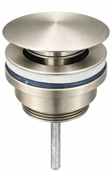 Донный клапан для раковины VBI click-clack латунь никель VBI-059000NI