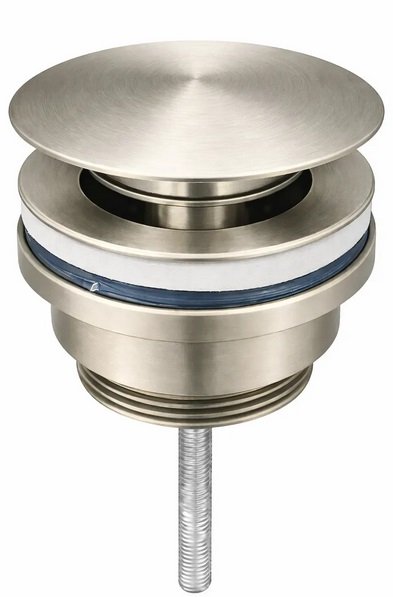 Донний клапан для раковини VBI click-clack латунь нікель VBI-059000NI