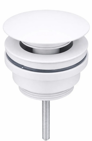 Донный клапан для раковины VBI click-clack латунь белый VBI-059000WT