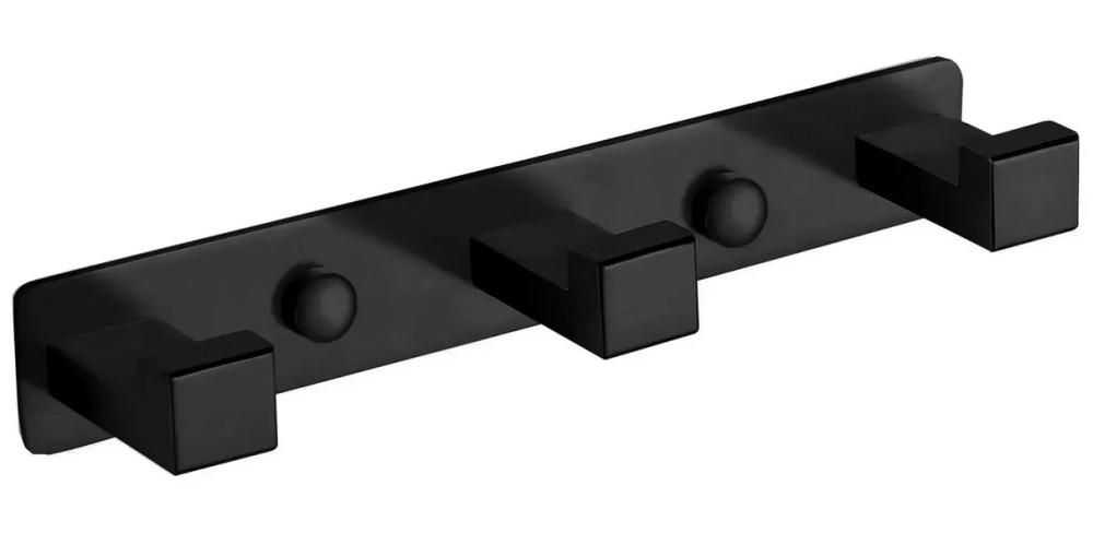 Гачок для ванної VBI Quadro потрійний латунь чорний VBI-049703BL