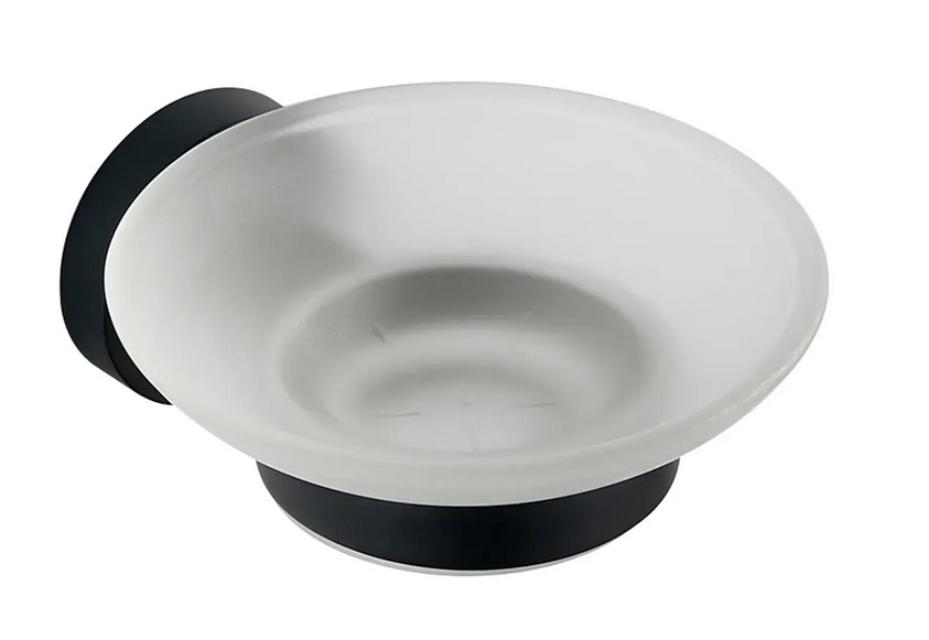 Мыльница для ванной VBI Venus с держателем черный VBI-040005BL