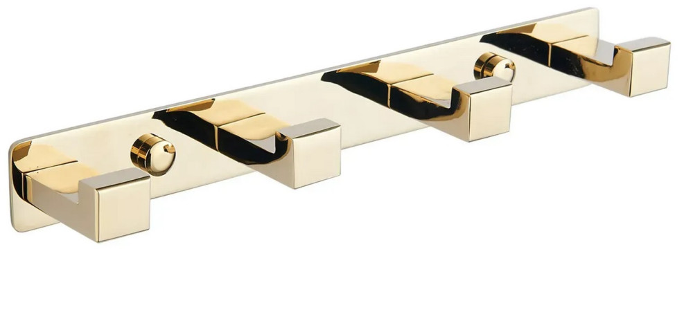 Крючок для ванной VBI Quadro латунь золото VBI-049704GL