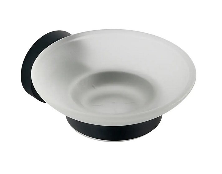 Мыльница для ванной VBI Uranus с держателем черный VBI-040405BL