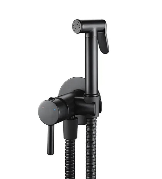 Гигиенический душ со смесителем VBI Milano черный VBI-050105BL