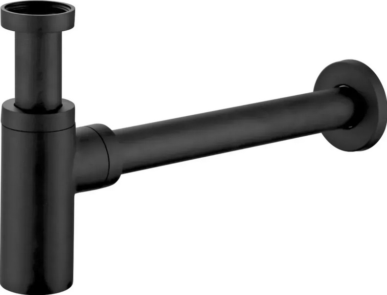 Сифон для раковини VBI універсальний латунь чорний VBI-059100BL