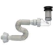 Сифон для раковины VBI мебельный с черным клапаном VBI-059101BL