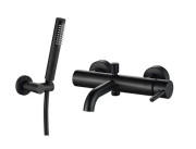 Змішувач для ванної кімнати VBI Milano з душовим гарнітуром чорний VBI-050106BL