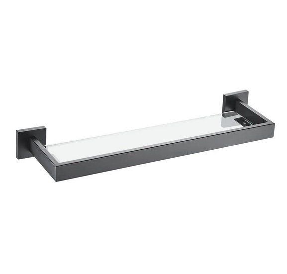 Полочка для ванной VBI Jupiter металл/матовое стекло черный VBI-040609BL