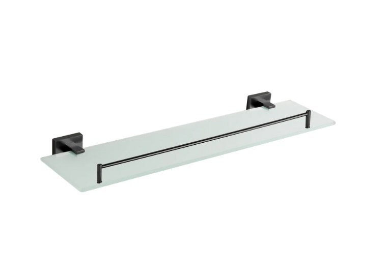 Полочка для ванной VBI Mars металл/матовое стекло черный VBI-040109BL