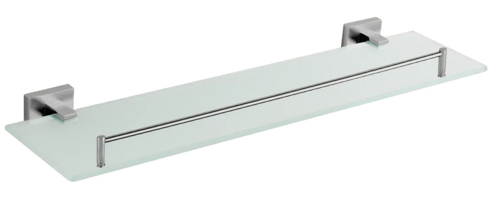 Полиця для ванної VBI Mars метал/матове скло нікель VBI-040109NI