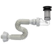 Сифон для раковины VBI мебельный с черным клапаном VBI-059101BL