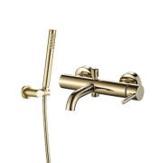 Змішувач для ванної кімнати VBI Milano з душовим гарнітуром золото VBI-050106GL
