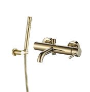 Змішувач для ванної кімнати VBI Milano з душовим гарнітуром золото VBI-050106GL