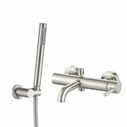 Змішувач для ванної кімнати VBI Milano з душовим гарнітуром нікель VBI-050106NI