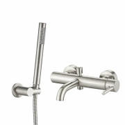 Змішувач для ванної кімнати VBI Milano з душовим гарнітуром нікель VBI-050106NI