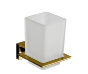 Стакан для зубных щеток VBI Mercury с держателем золото VBI-040204GL