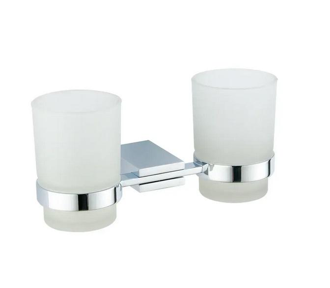 Склянка для зубних щіток VBI Neptune подвійна з тримачем хром VBI-040514CH