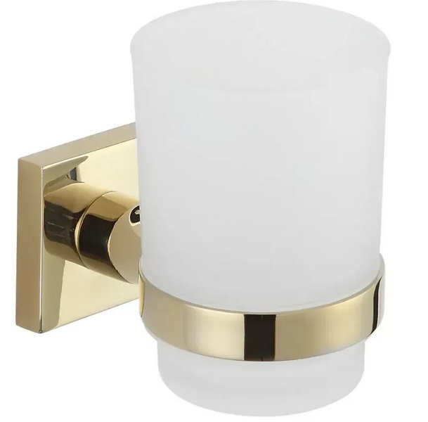 Склянка для зубних щіток VBI Saturn з держателем золото VBI-040304GL